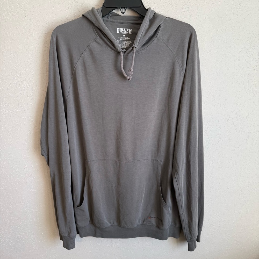 Men’s M Gray Duluth Lightweight Outdoor Gorpcore Breathable Long Sleeve Hoodie